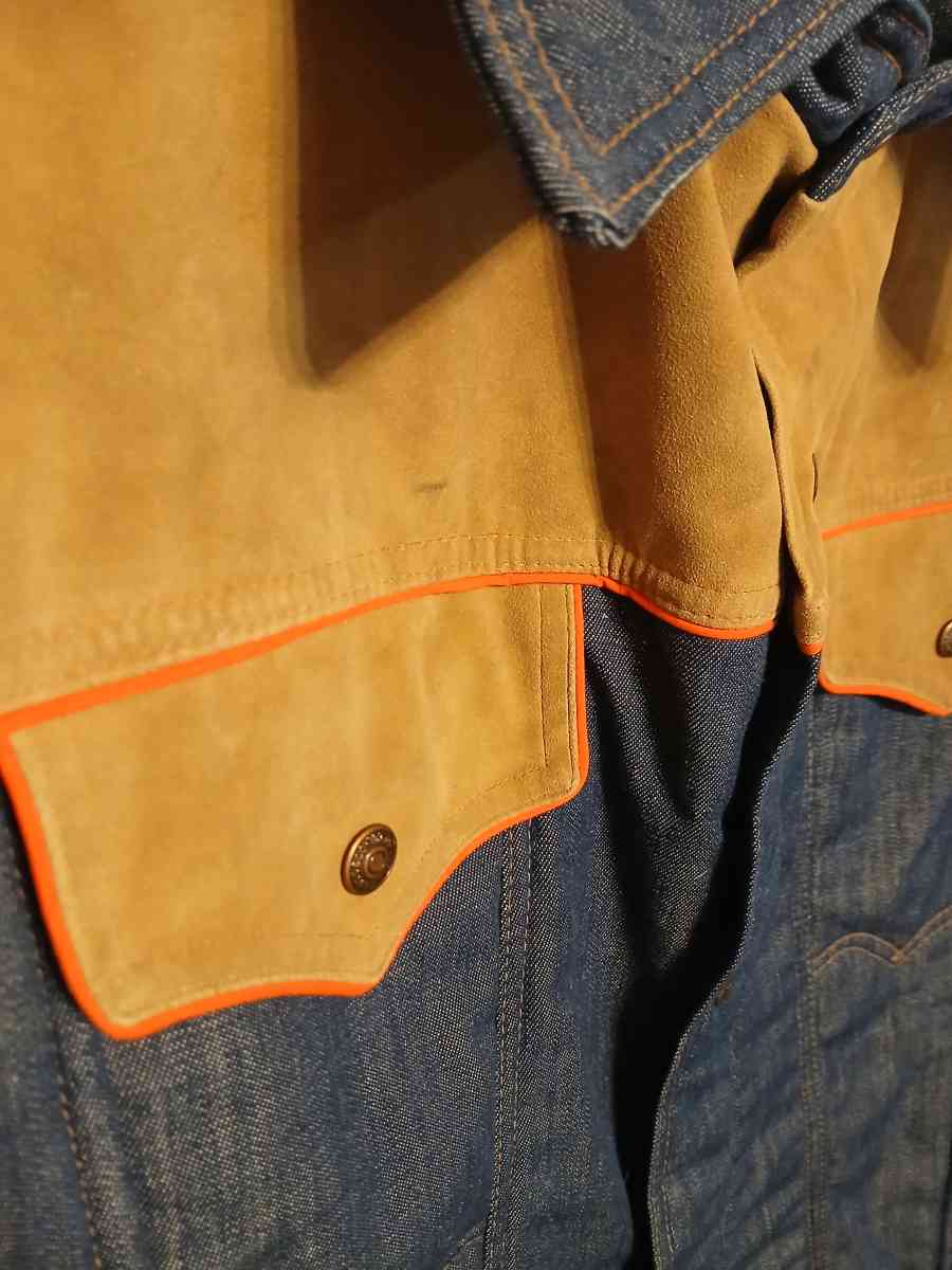 1970s Mens Vintage Ski Levis XL Denim Snap Button Jean - Jackson, Michigan - FleaMarketBay