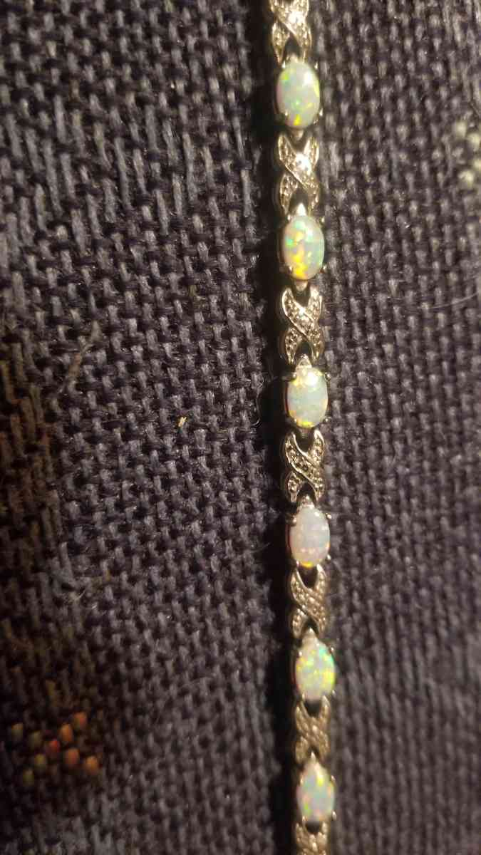 Opal and Diamond Tennis Bracelet - Hudson, New Hampshire - FleaMarketBay