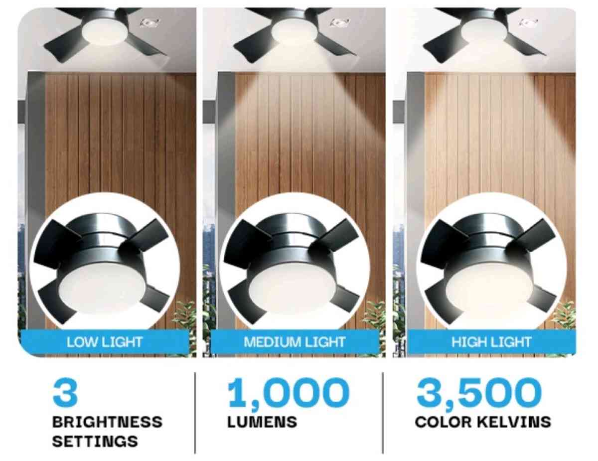 Socket ceiling fan  LED light 1000 lumens with remote - Walnut, California - FleaMarketBay