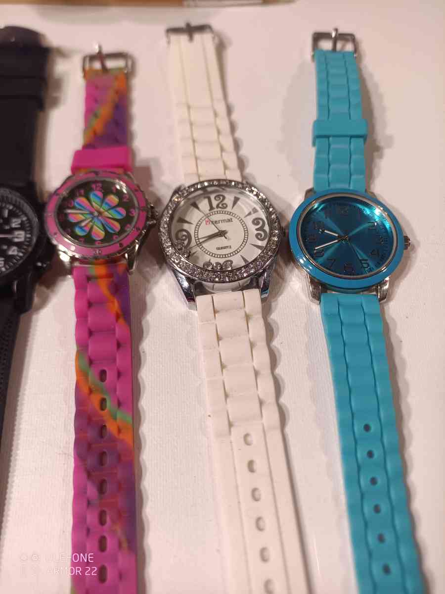 Silicone  Rubber Plastic Watches 10 Each - North Miami Beach, Florida - FleaMarketBay
