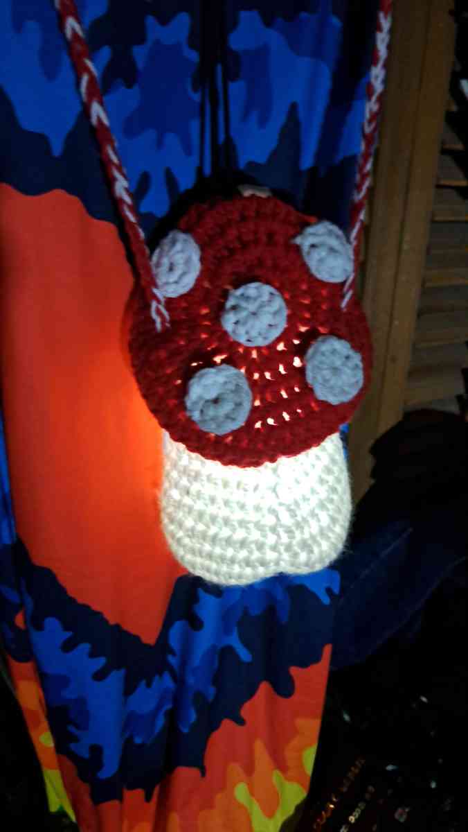 Crotchet Mushroom bag or luminary - Eureka Springs, Arkansas - FleaMarketBay
