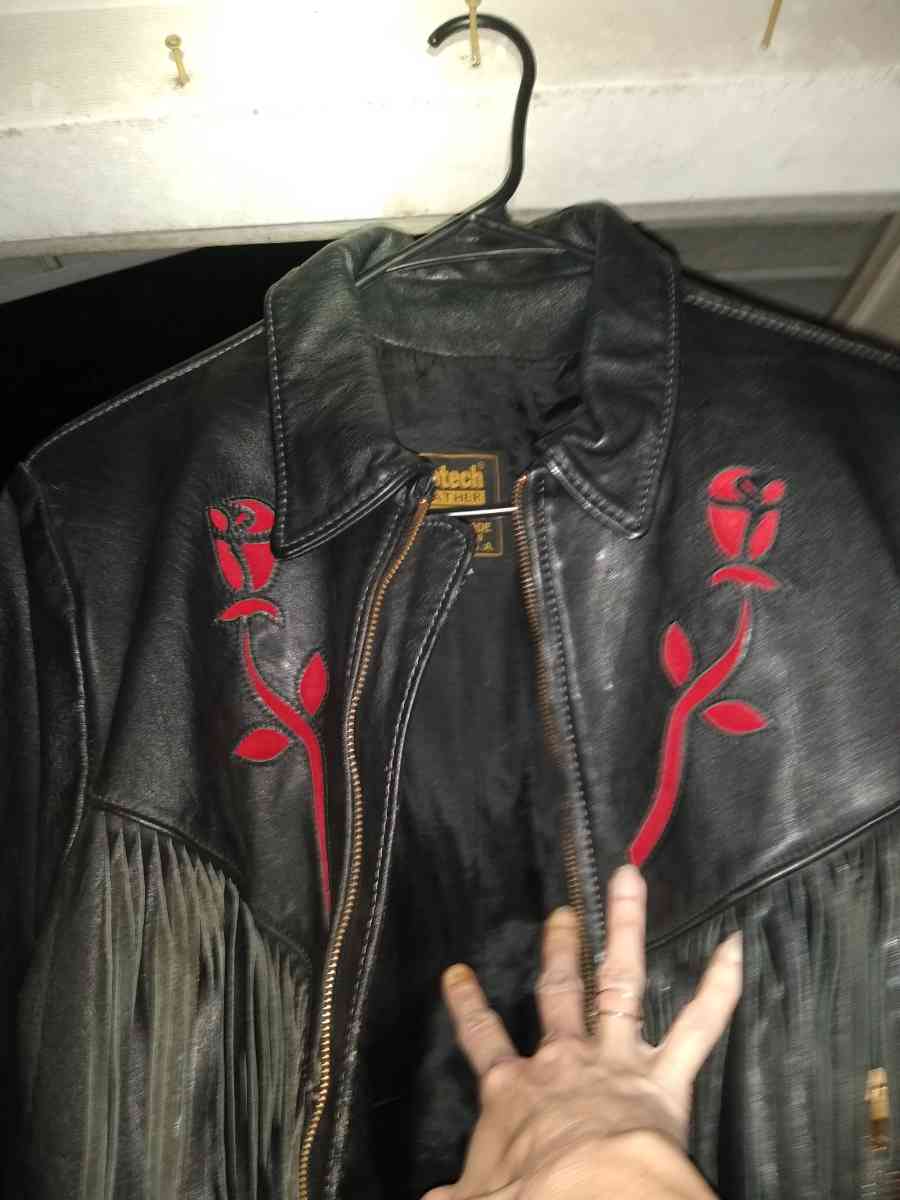 Vintage Leather Moto Jacket  genuine heavy leather - Augusta, Georgia - FleaMarketBay