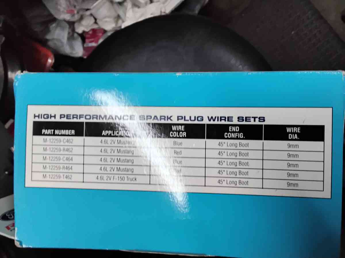 Ford Mustang Spark Plug Wires For 46L Motor Brand New - Williamstown, New Jersey - FleaMarketBay