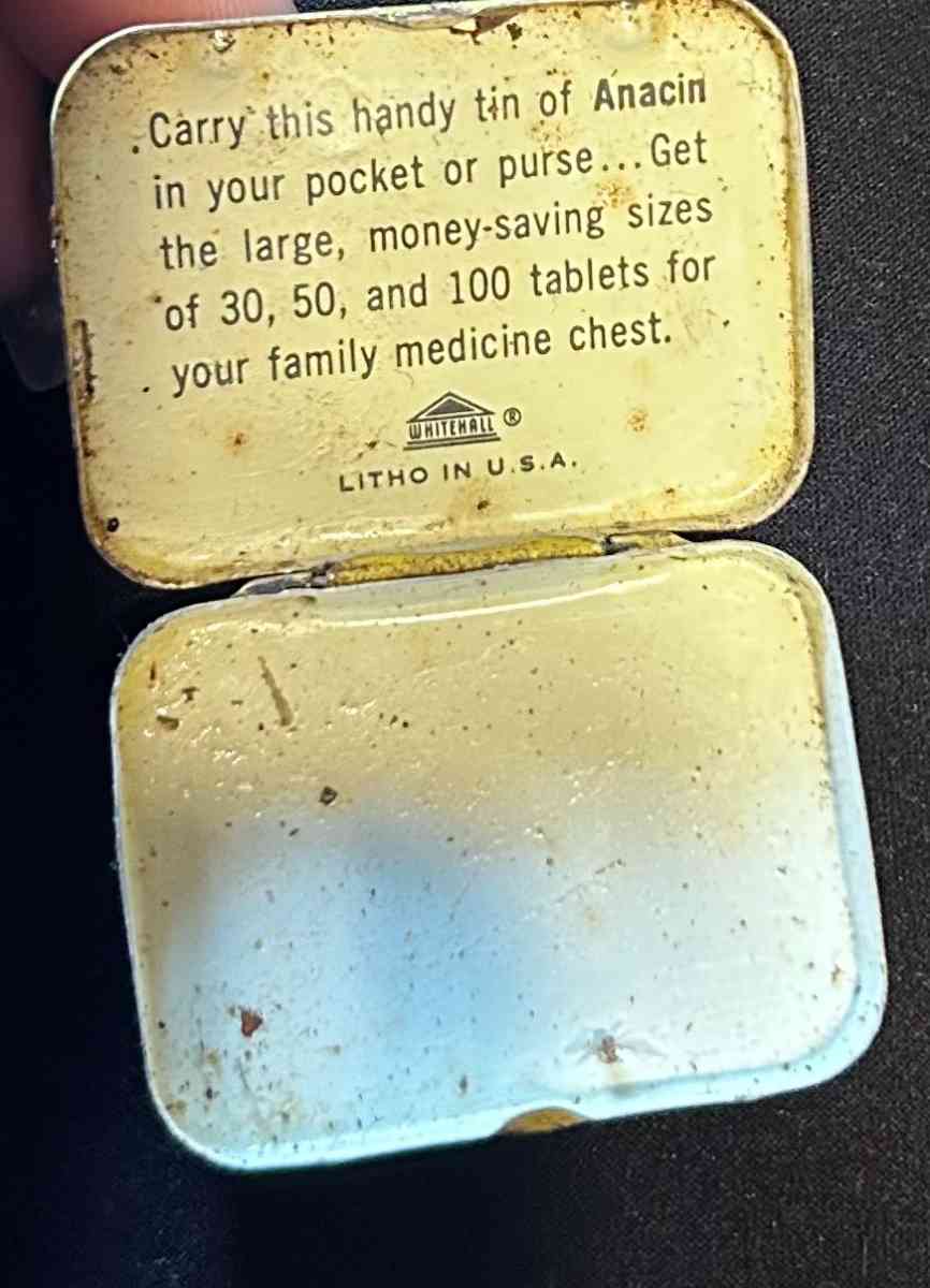 anacin metal container empty - Obion, Tennessee