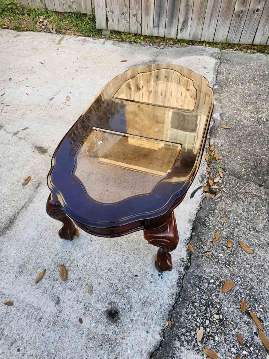 wooden coffee table