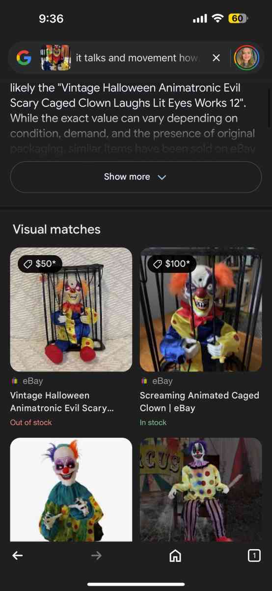 vintage Caged scary evil clown - Cameron, Texas - FleaMarketBay