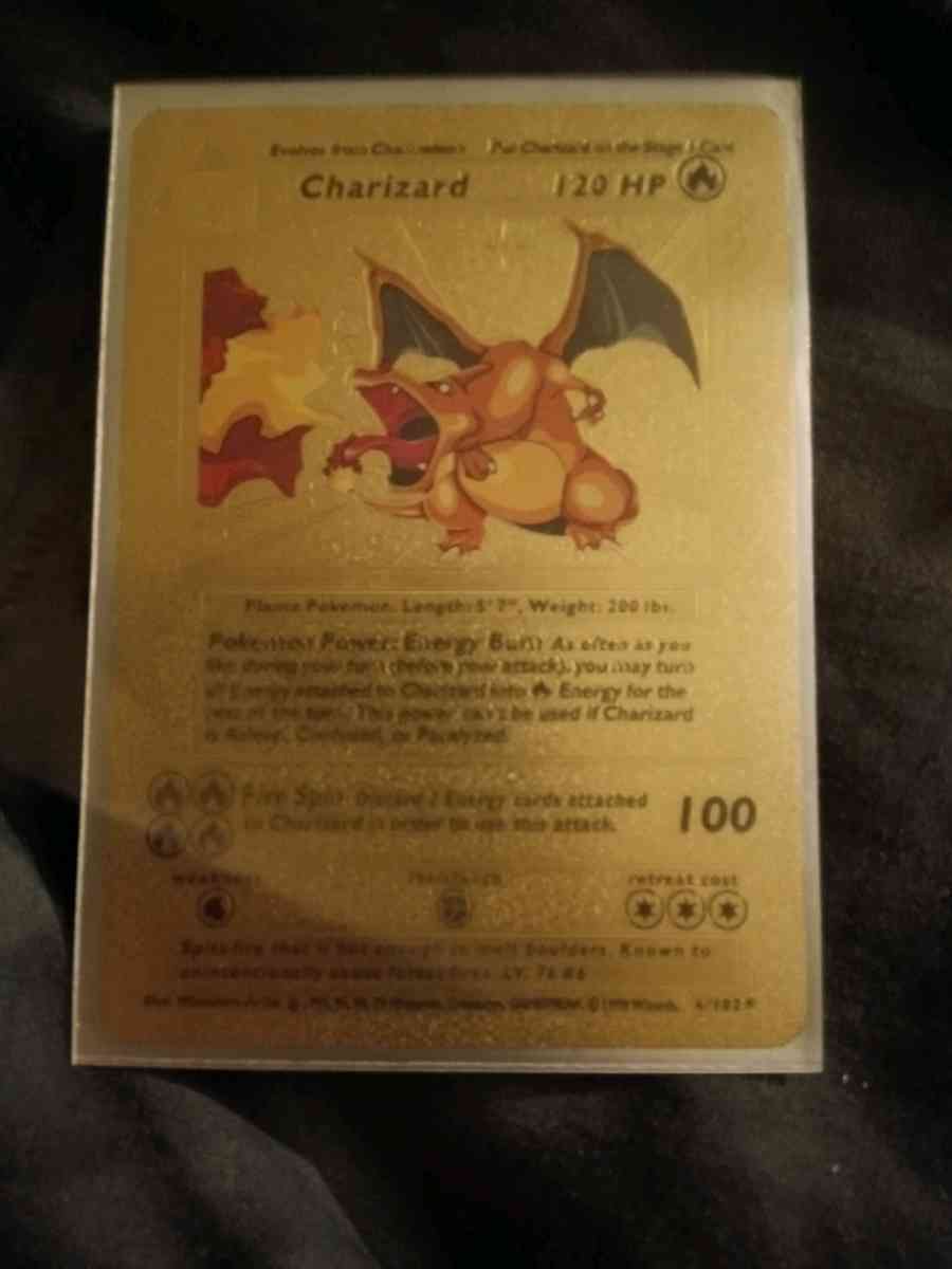 rare gold foil Charizard - Alexandria, Louisiana