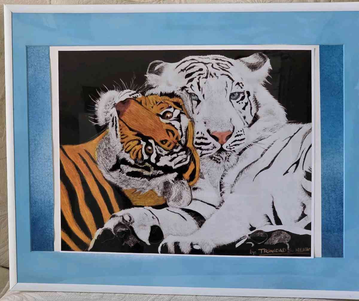 Estoy vendiendo estos cuadros de 2 tigres pacificos que hice - Tampa, Florida - FleaMarketBay