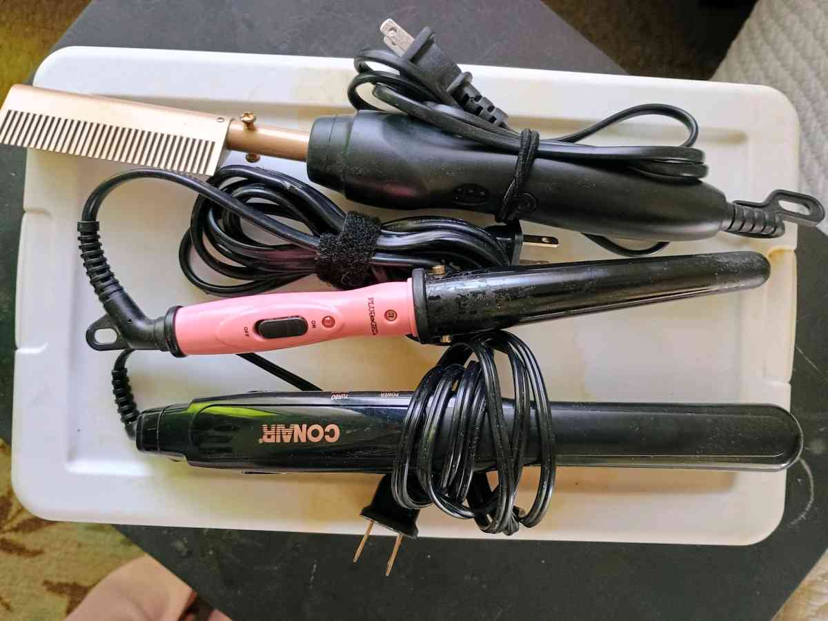 hot comb mini hair straightener mini curling wand - Lakeland, Georgia