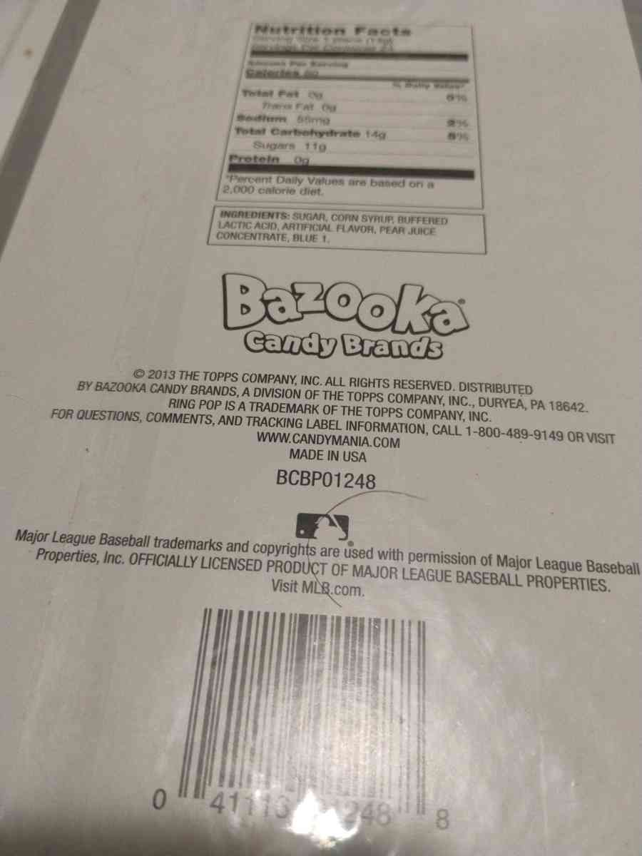 Yankees Ring Pop 2405 OZ 14g Pops NervWT 12 OZ - Millville, New Jersey - FleaMarketBay