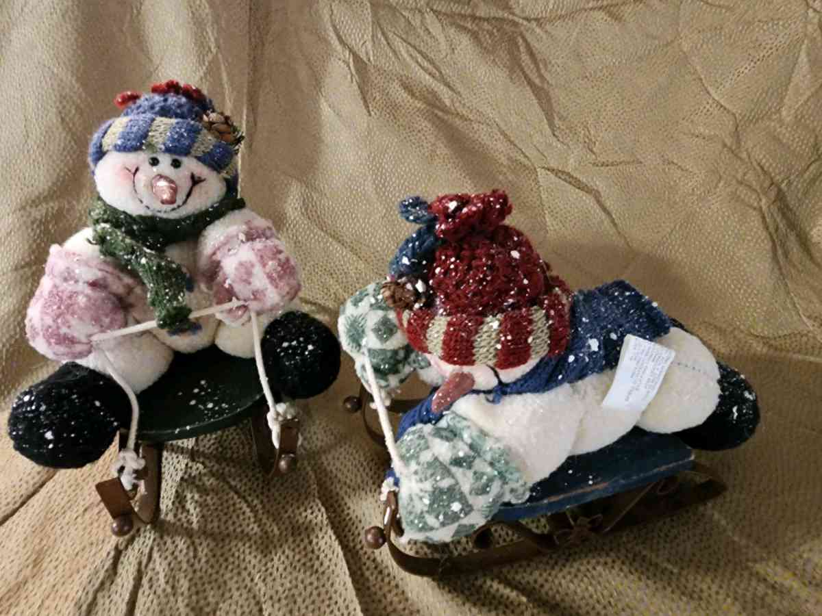 Snowman sled decor - Knoxville, Tennessee - FleaMarketBay