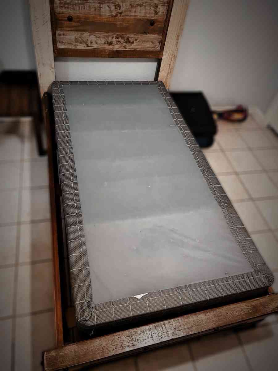 Rustic Solid Wood Twin Bed - Angleton, Texas - FleaMarketBay