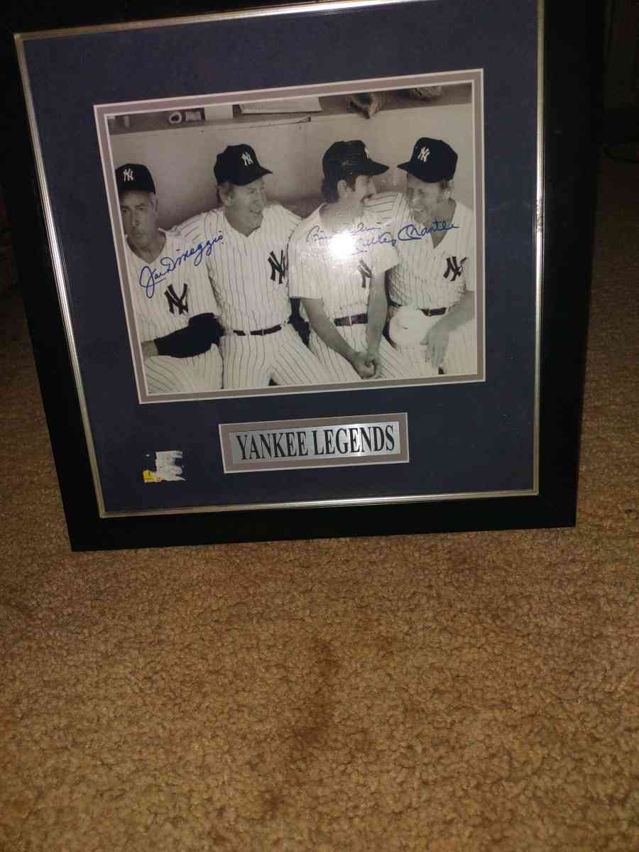 picture of three New York Yankees players an it signed to by - Ferrum, Virginia - FleaMarketBay