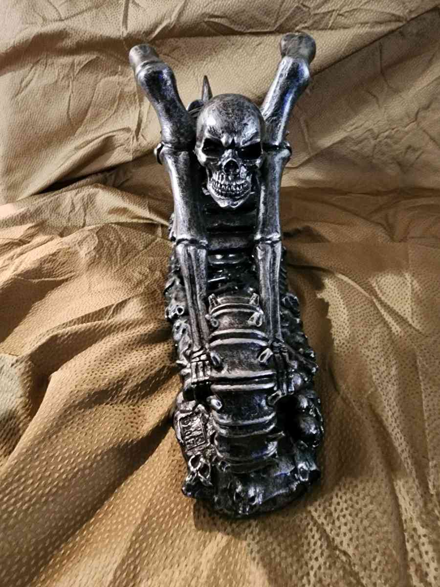 Skeleton biker wine bottle holder - Knoxville, Tennessee - FleaMarketBay