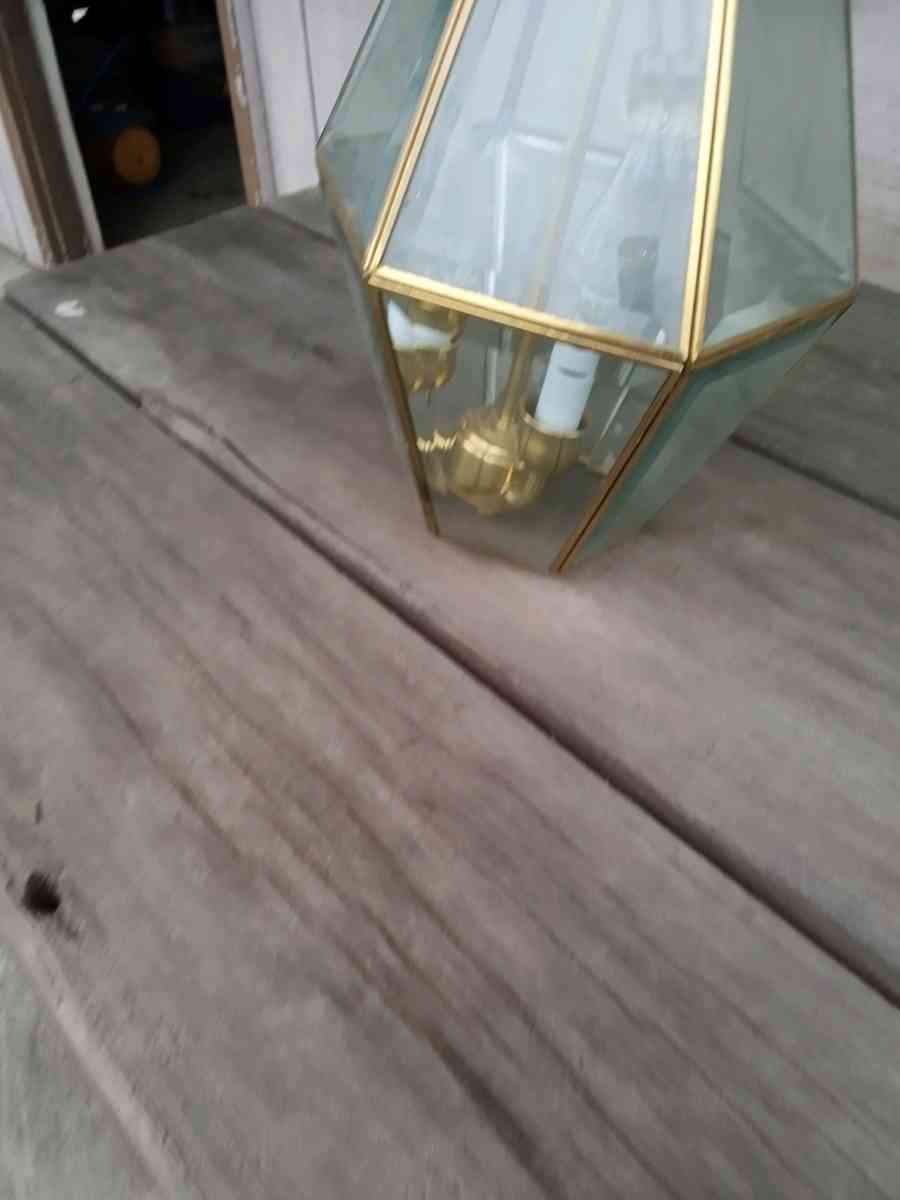 Vintage Brass Hanging Light - Walton, Kentucky - FleaMarketBay