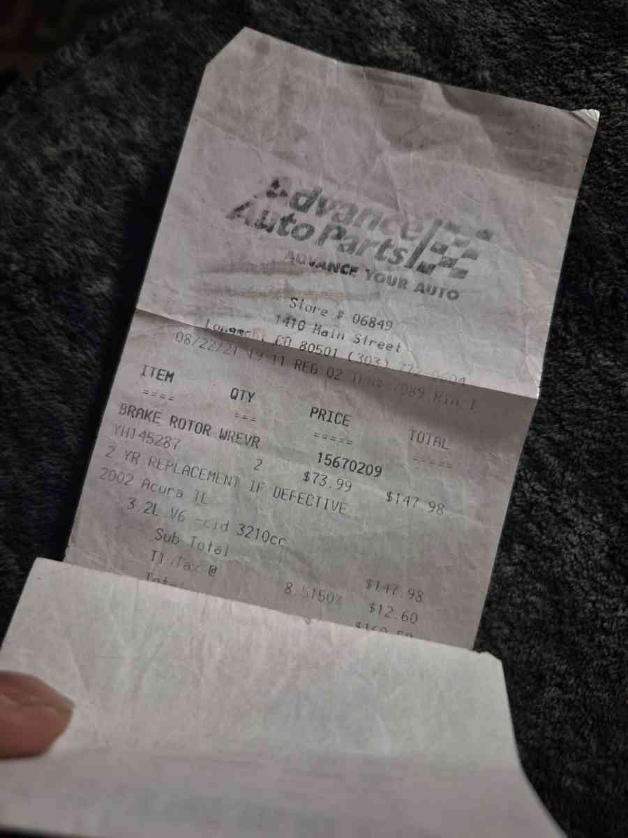 2002 Acura tl Rotors - Denver, Colorado - FleaMarketBay