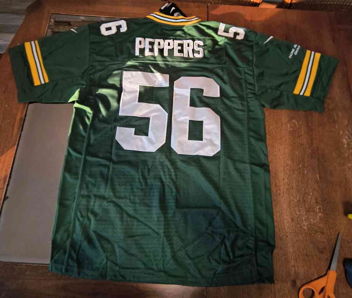 Julius Peppers Unsigned Green Bay NWT Football Jersey Size 4 - Green Bay, Wisconsin - FleaMarketBay