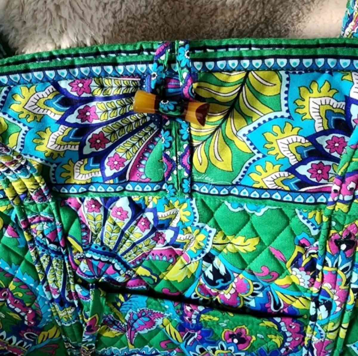 Vera Bradley Emerald  Paisley Toggle Button Tote Bag - Washington, District of Columbia - FleaMarketBay