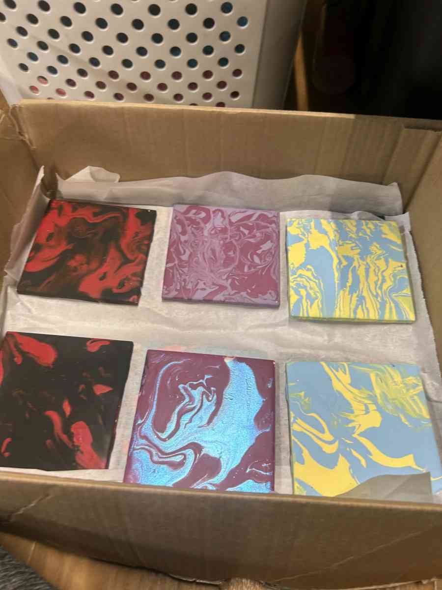 designed ceramic tiles for home decor and used for coasters - Somerville, Alabama - FleaMarketBay