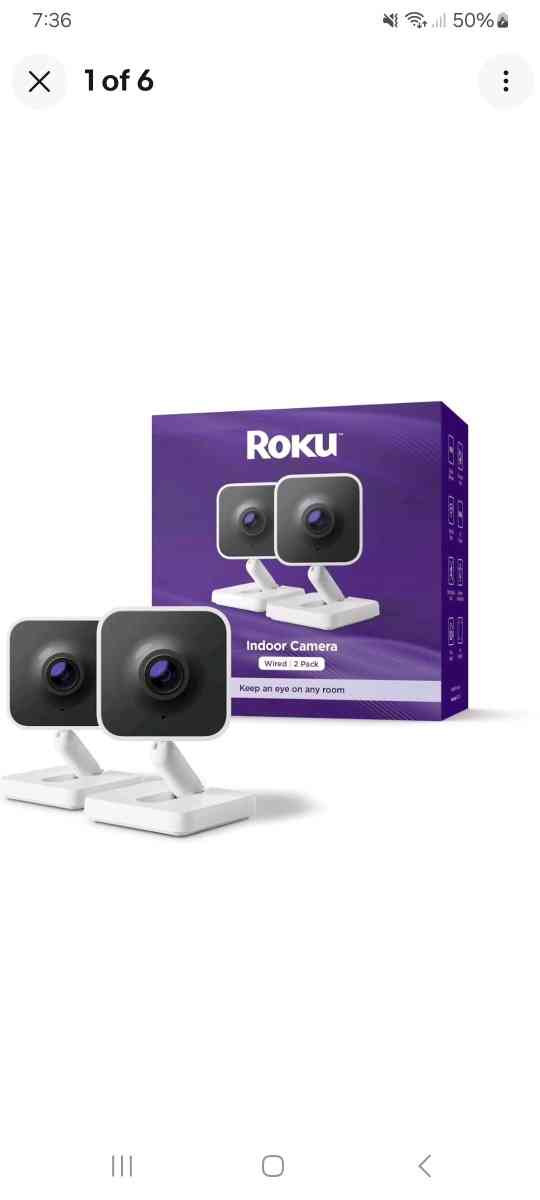Roku Indoor Camera 2024  Home Security  2Pack  Wired Securit - Conway, Arkansas - FleaMarketBay