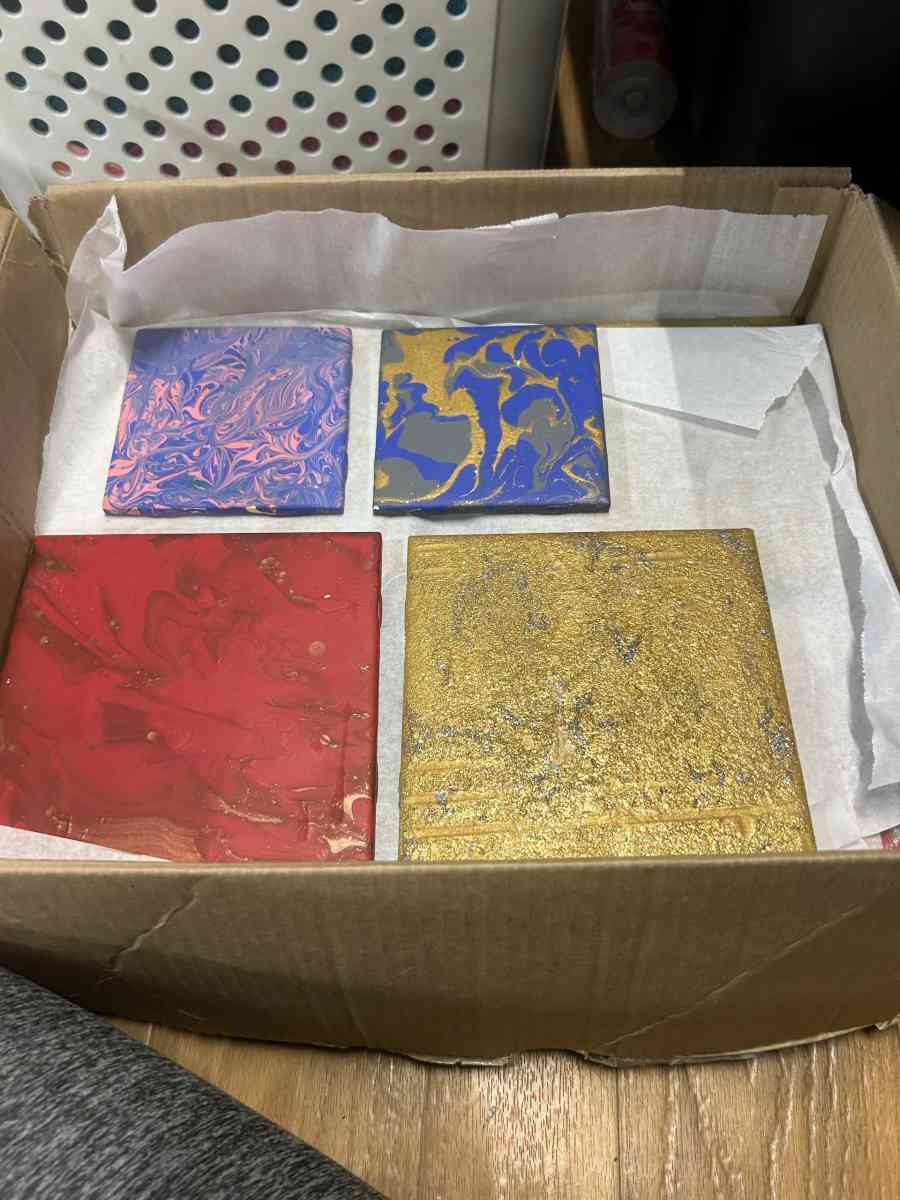 designed ceramic tiles for home decor and used for coasters - Somerville, Alabama - FleaMarketBay