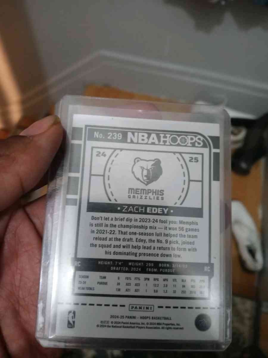 zach edey rookie card in purple - New York, New York