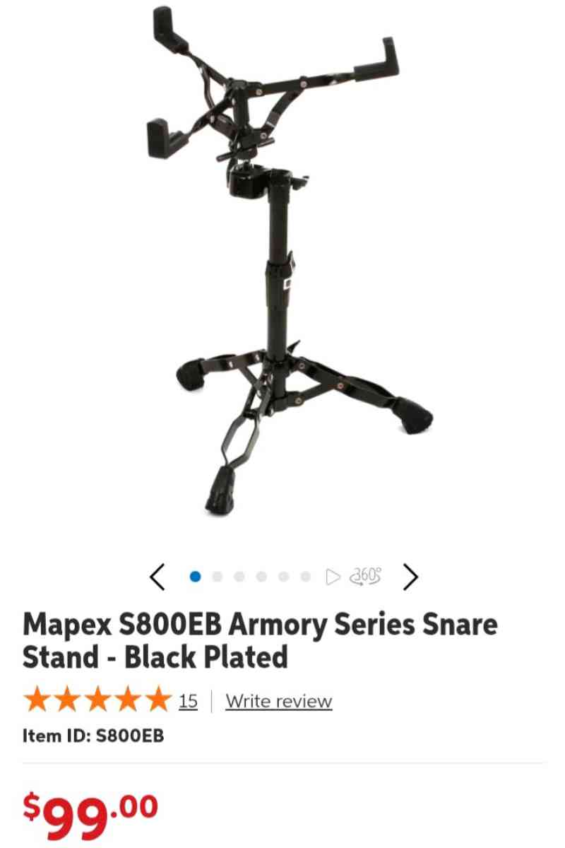 Mapex S800EB Snare Stand Black Veneered - Long Beach, California - FleaMarketBay