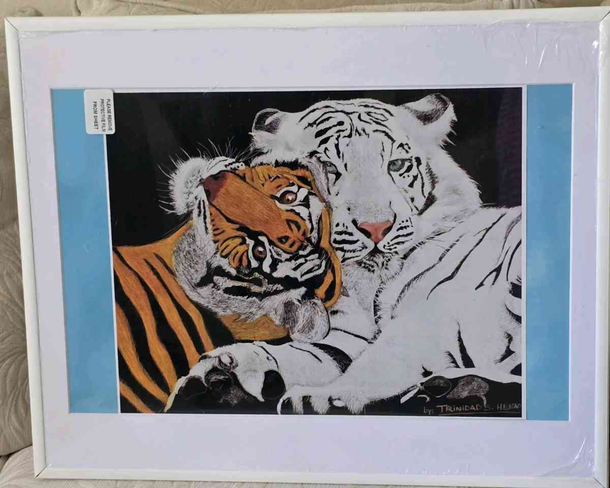 Estoy vendiendo estos cuadros de 2 tigres pacificos que hice - Tampa, Florida - FleaMarketBay