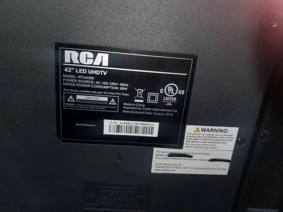 RCA 43 Class 4K Ultra HD LED TV - Oak Grove, Missouri - FleaMarketBay