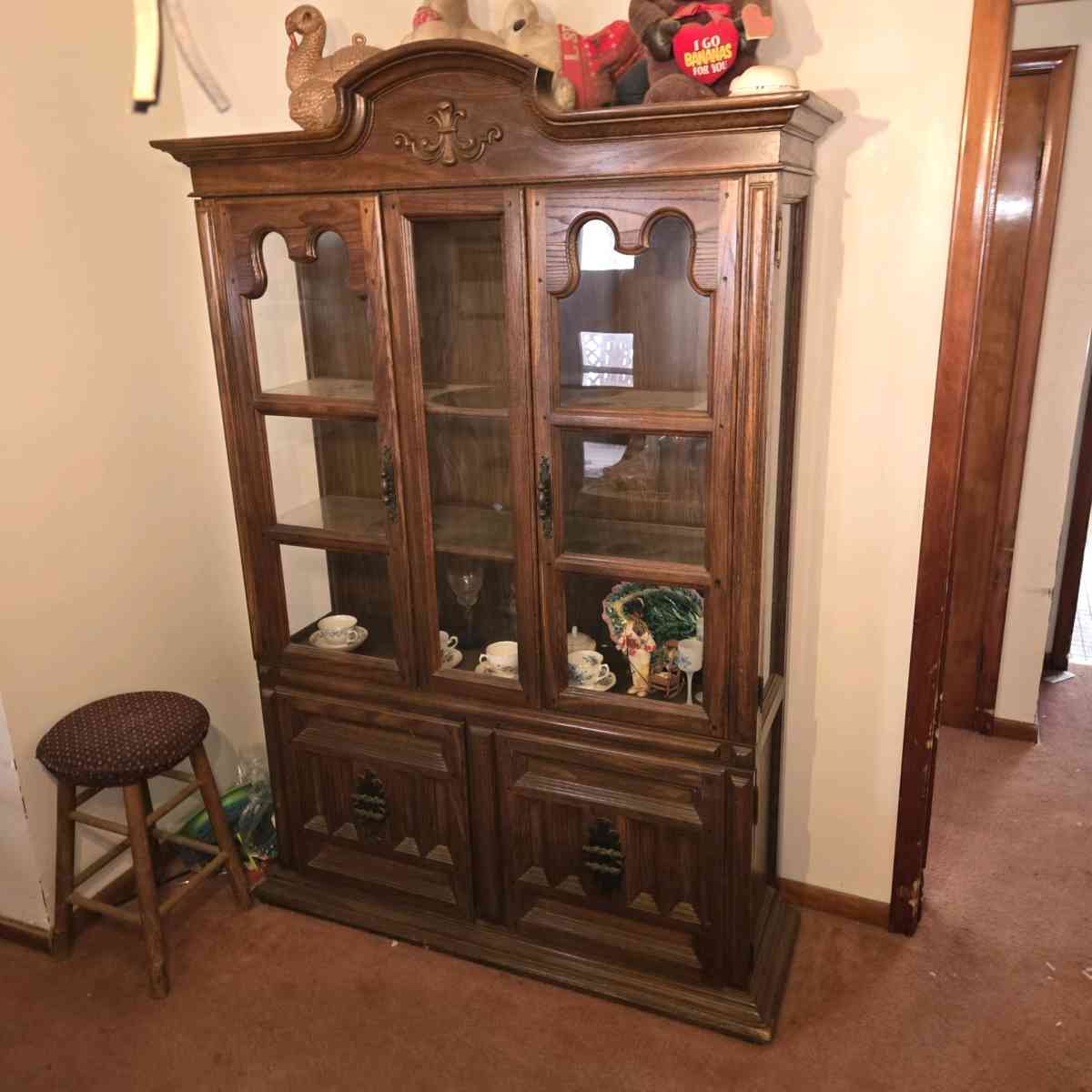 Vintage 1960s Keller Furniture Spanish Revival Solid Oak cab - Columbiaville, Michigan