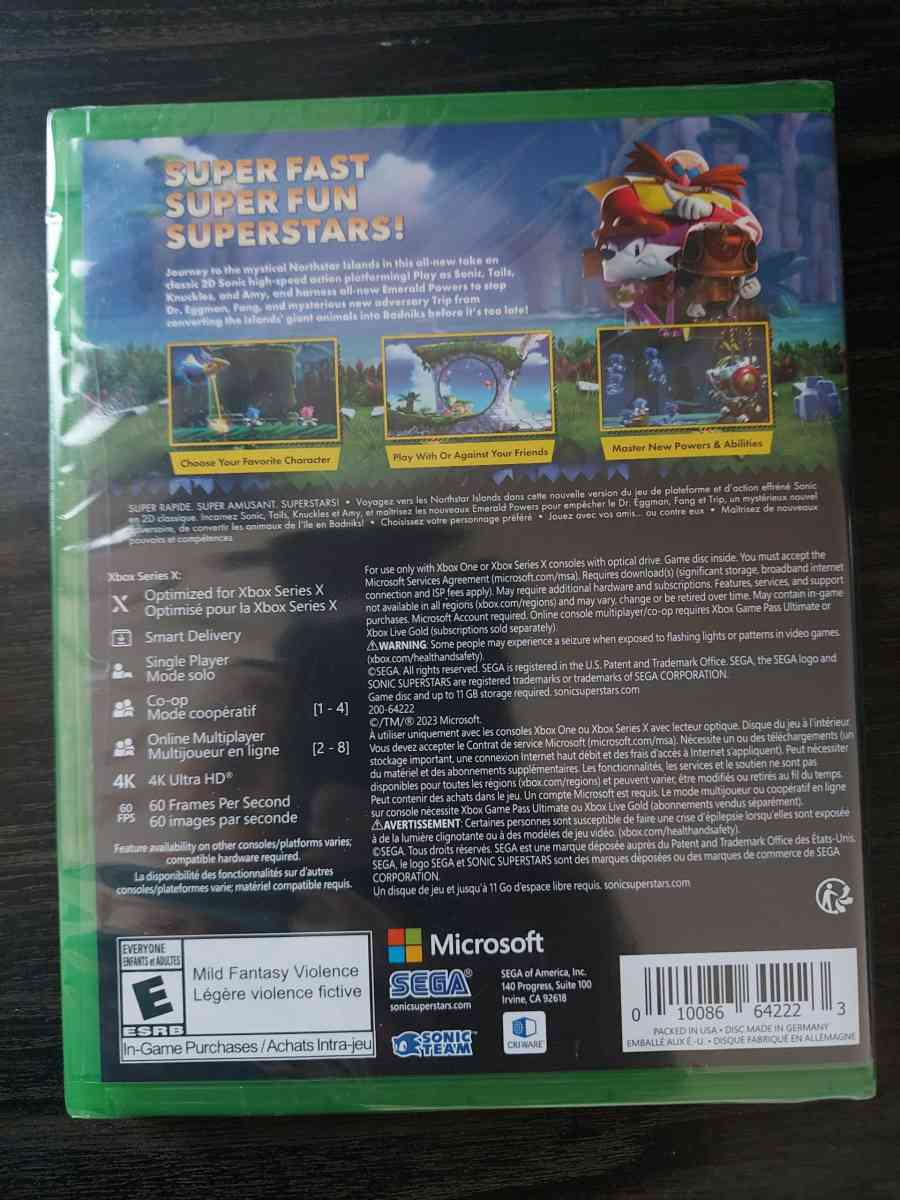 Sonic Super Stars for Xbox - North Providence, Rhode Island - FleaMarketBay