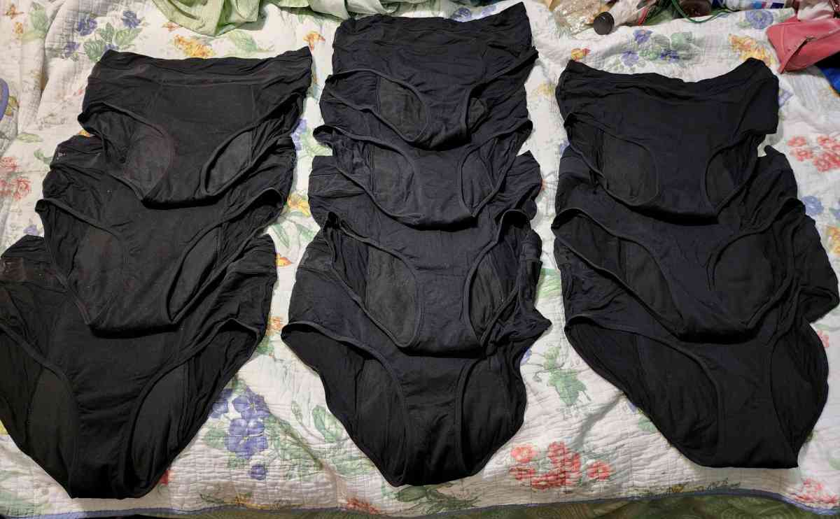 10 pairs Goat Union hirise overnight period briefs black 2XL - Washington, District of Columbia - FleaMarketBay