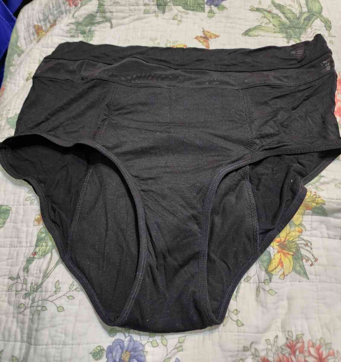 10 pairs Goat Union hirise overnight period briefs black 2XL