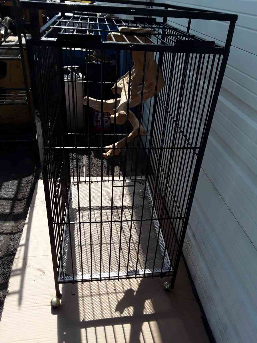 Large Black Bird Cage with Large Perch on Wheels Brand New - Williamstown, New Jersey - FleaMarketBay