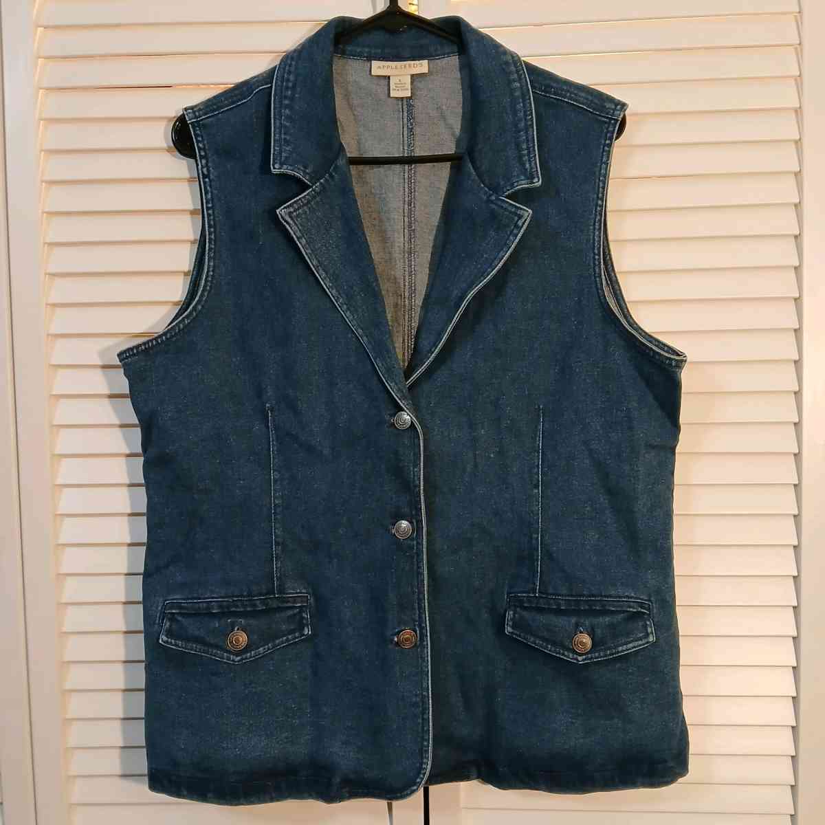 Appleseeds Vintage Sleeveless Jacket for Women Size L