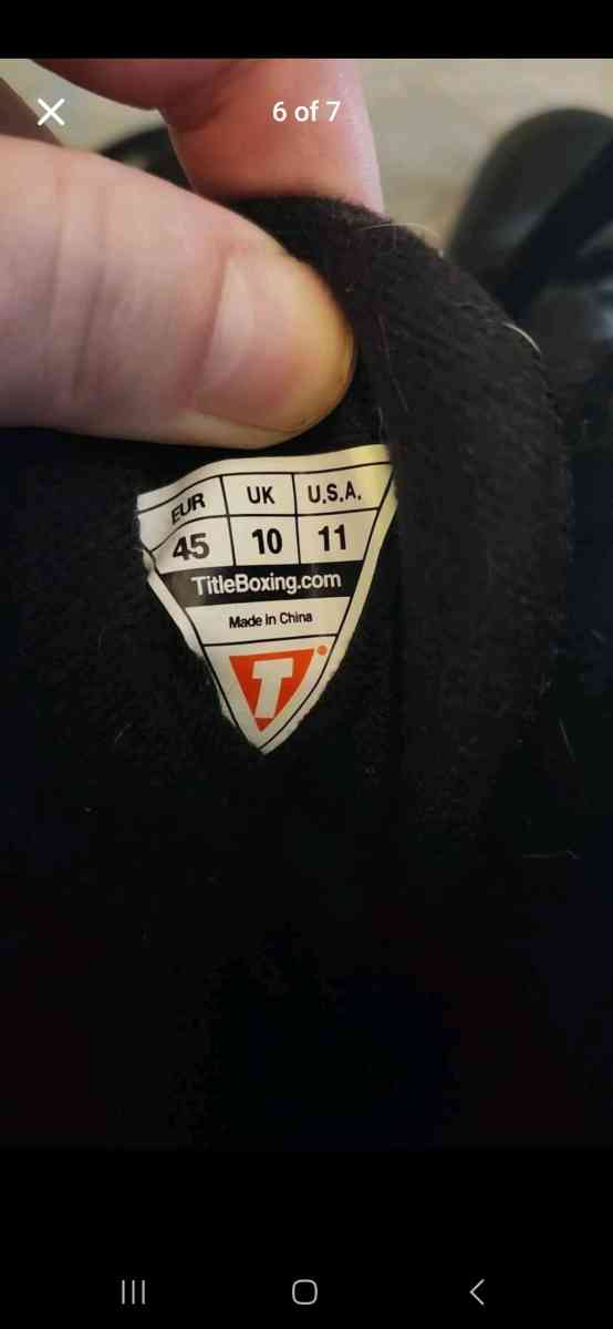 Black TITLE Boxing shoes men - Gainesville, Virginia - FleaMarketBay