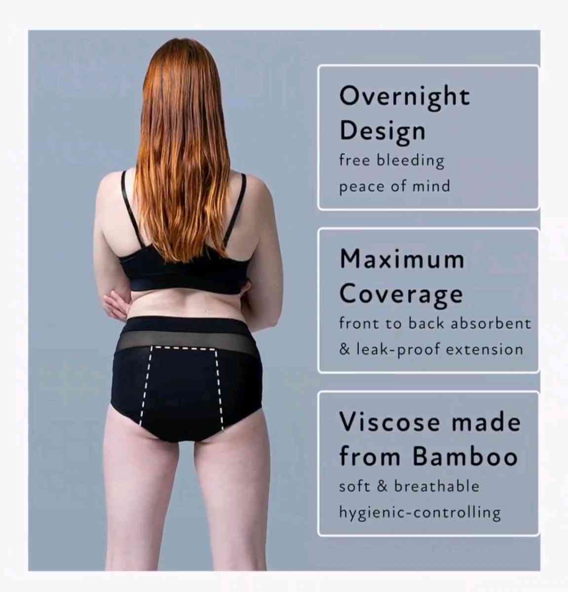 10 pairs Goat Union hirise overnight period briefs black 2XL - Washington, District of Columbia - FleaMarketBay