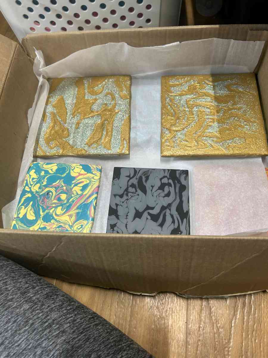 designed ceramic tiles for home decor and used for coasters - Somerville, Alabama - FleaMarketBay