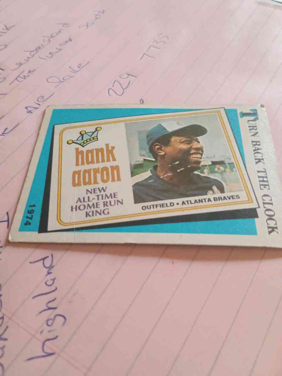 Hank Aaron baseball card 1974
