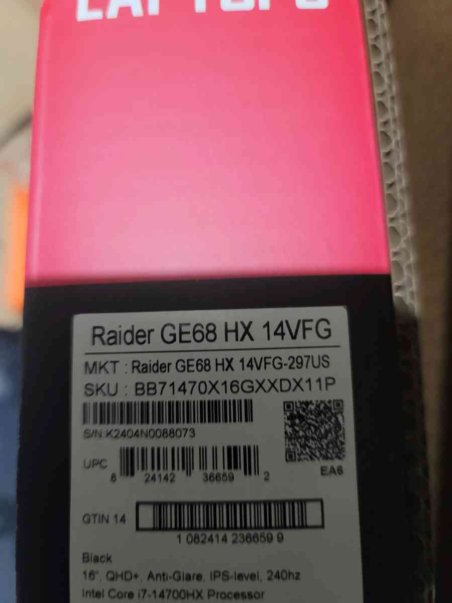 msi raider - Rio Rancho, New Mexico - FleaMarketBay