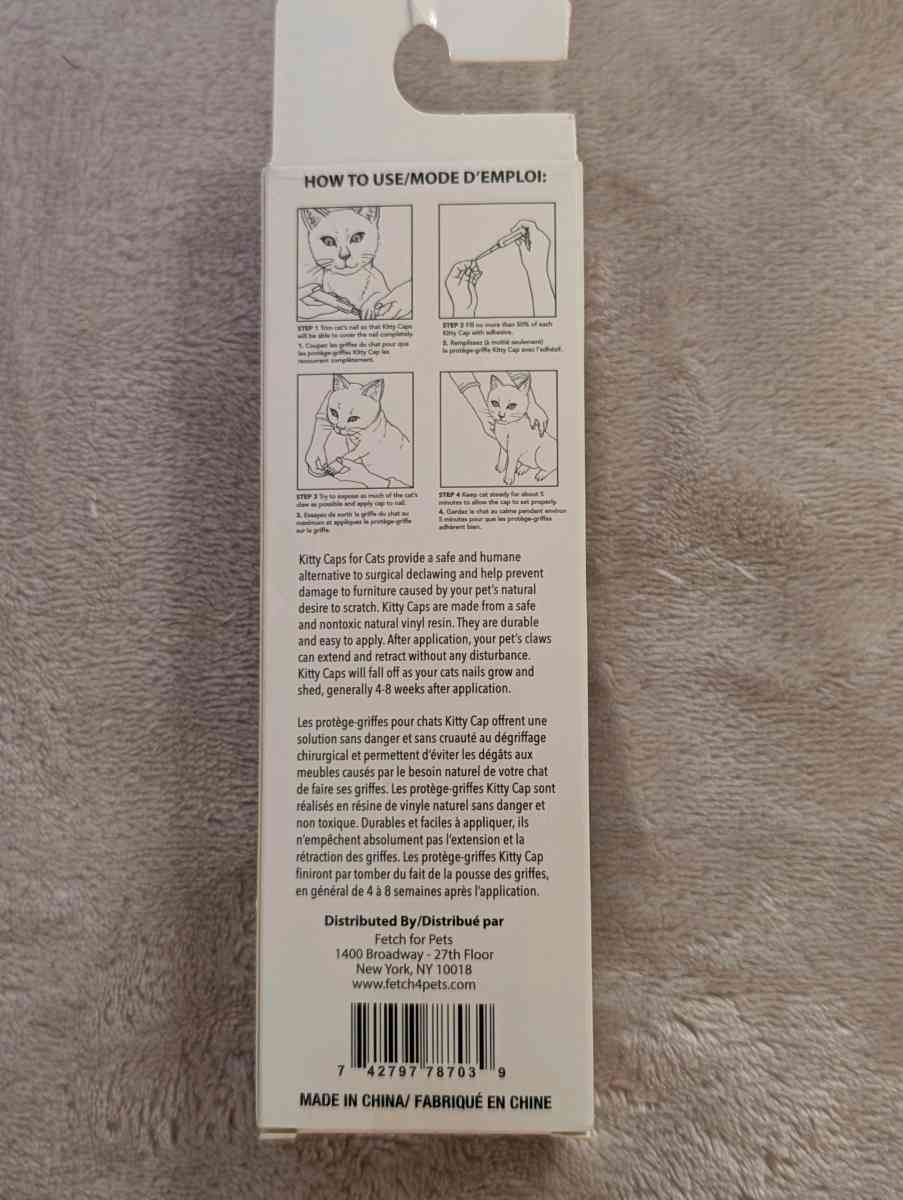 Kitty Caps nail caps for cats 40 total pieces - Ashtabula, Ohio - FleaMarketBay