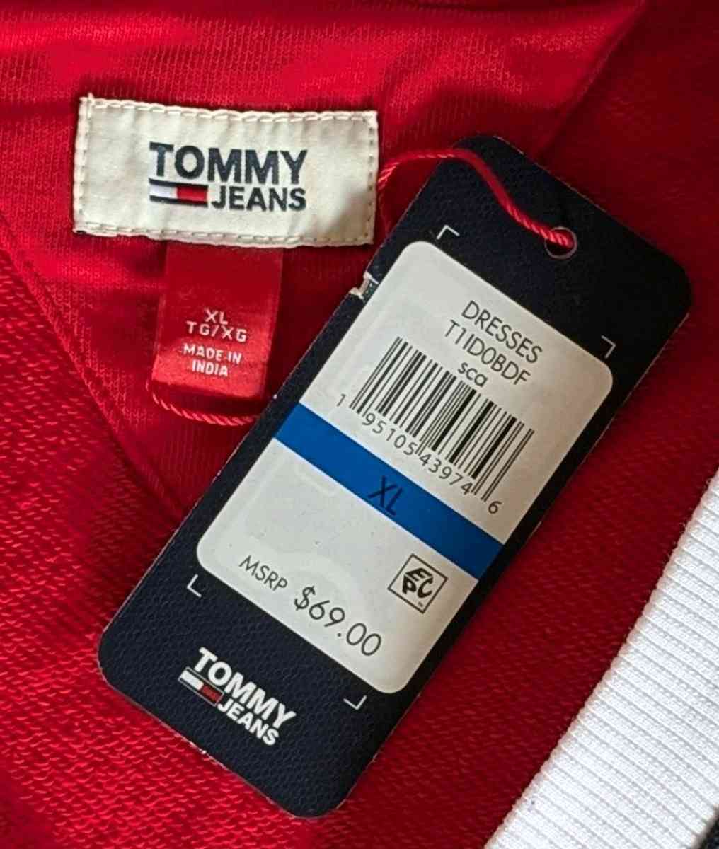 Tommy Hilfiger Tommy Jeans Womens Hooded Sweatshirt Dress - Staten Island, New York - FleaMarketBay