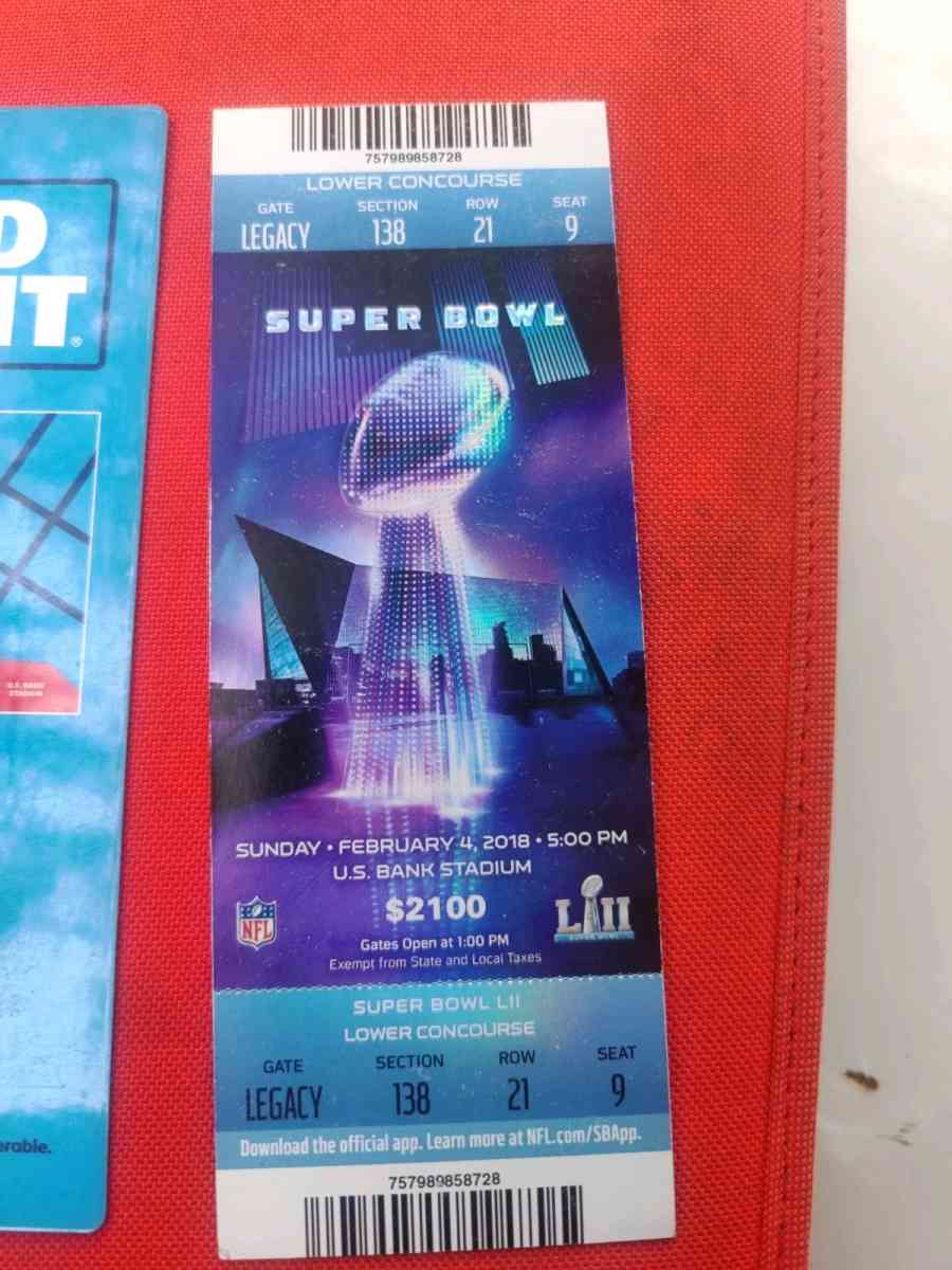 super bowl ticket - East Flat Rock, North Carolina - FleaMarketBay