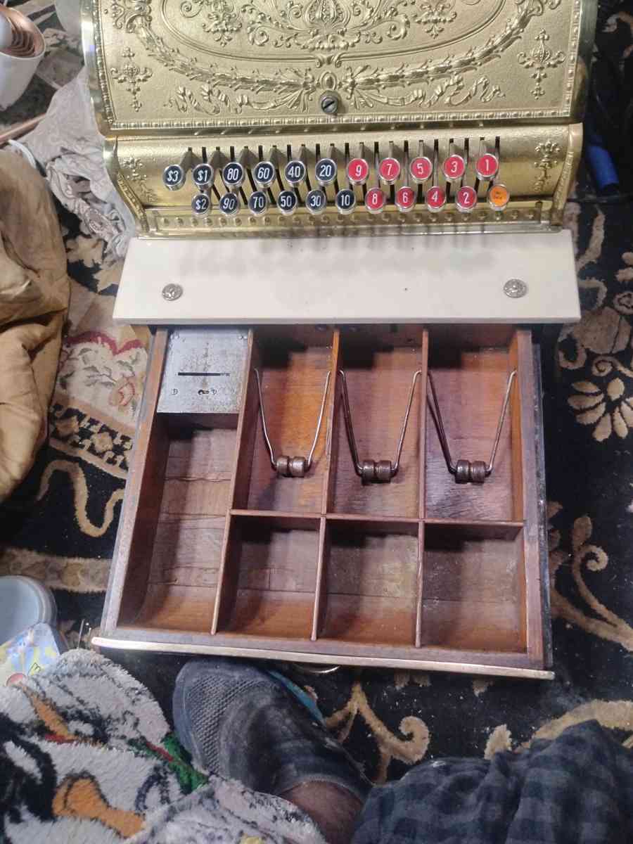 1912 national Brass cash register - Marble Falls, Texas