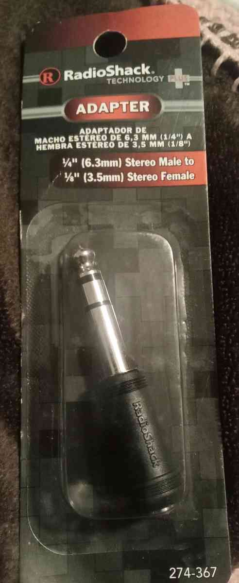 RadioShack 63mm Male to 35mm Female Headphone Stereo Jack