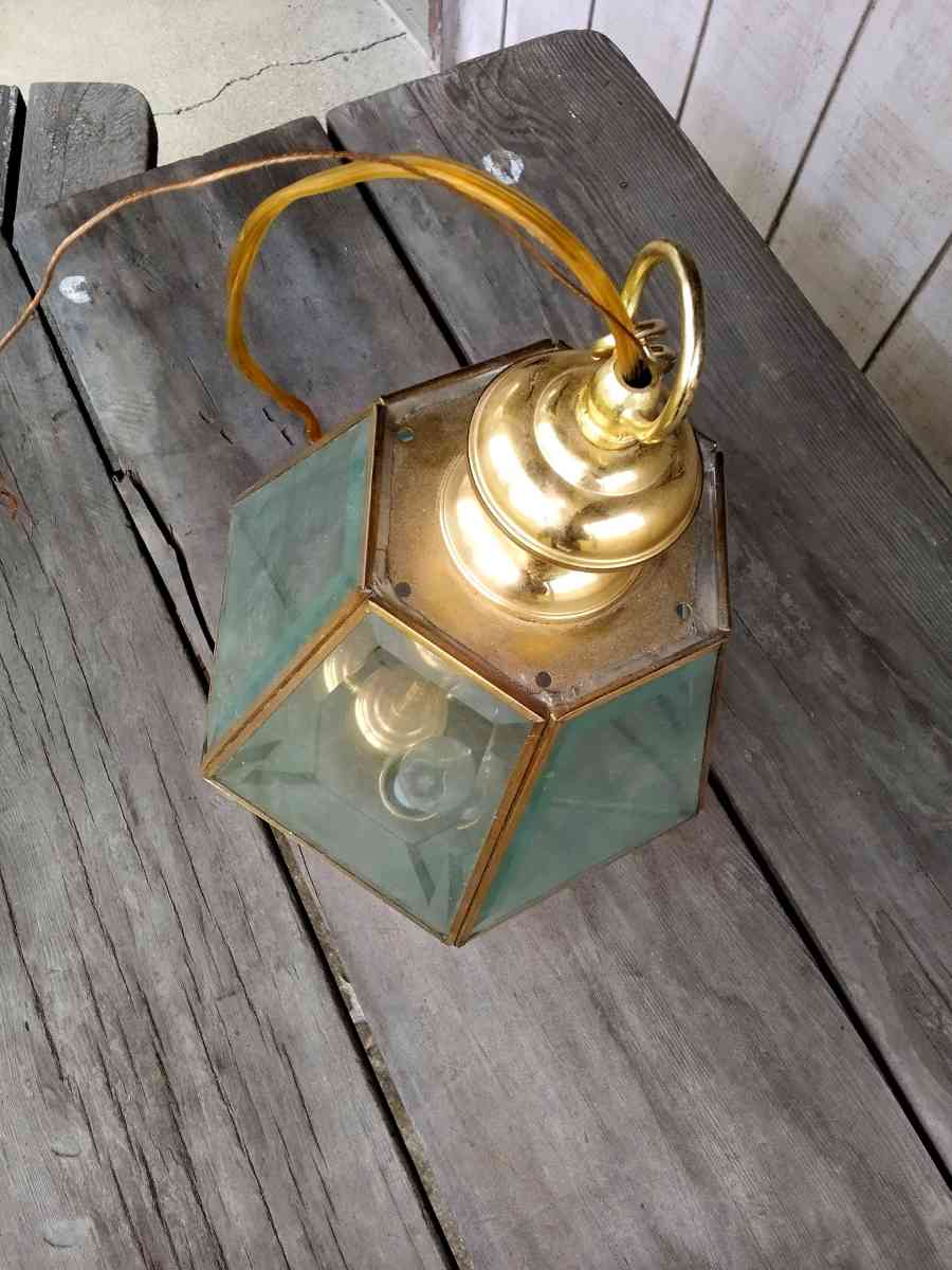 Vintage Brass Hanging Light - Walton, Kentucky - FleaMarketBay