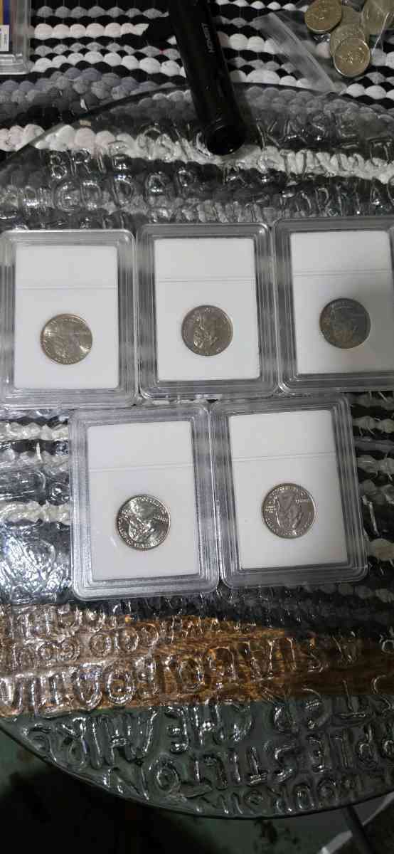 Lot of 5 Graded StateHood Quarters All MS - Charleston, West Virginia - FleaMarketBay
