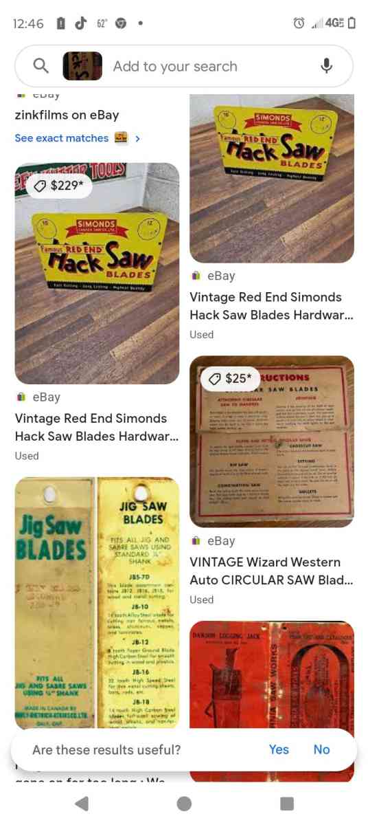 hack saw advertising display - Repton, Alabama - FleaMarketBay