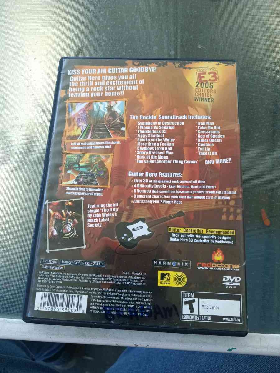 PS2 guitar hero - Riverside, California - FleaMarketBay