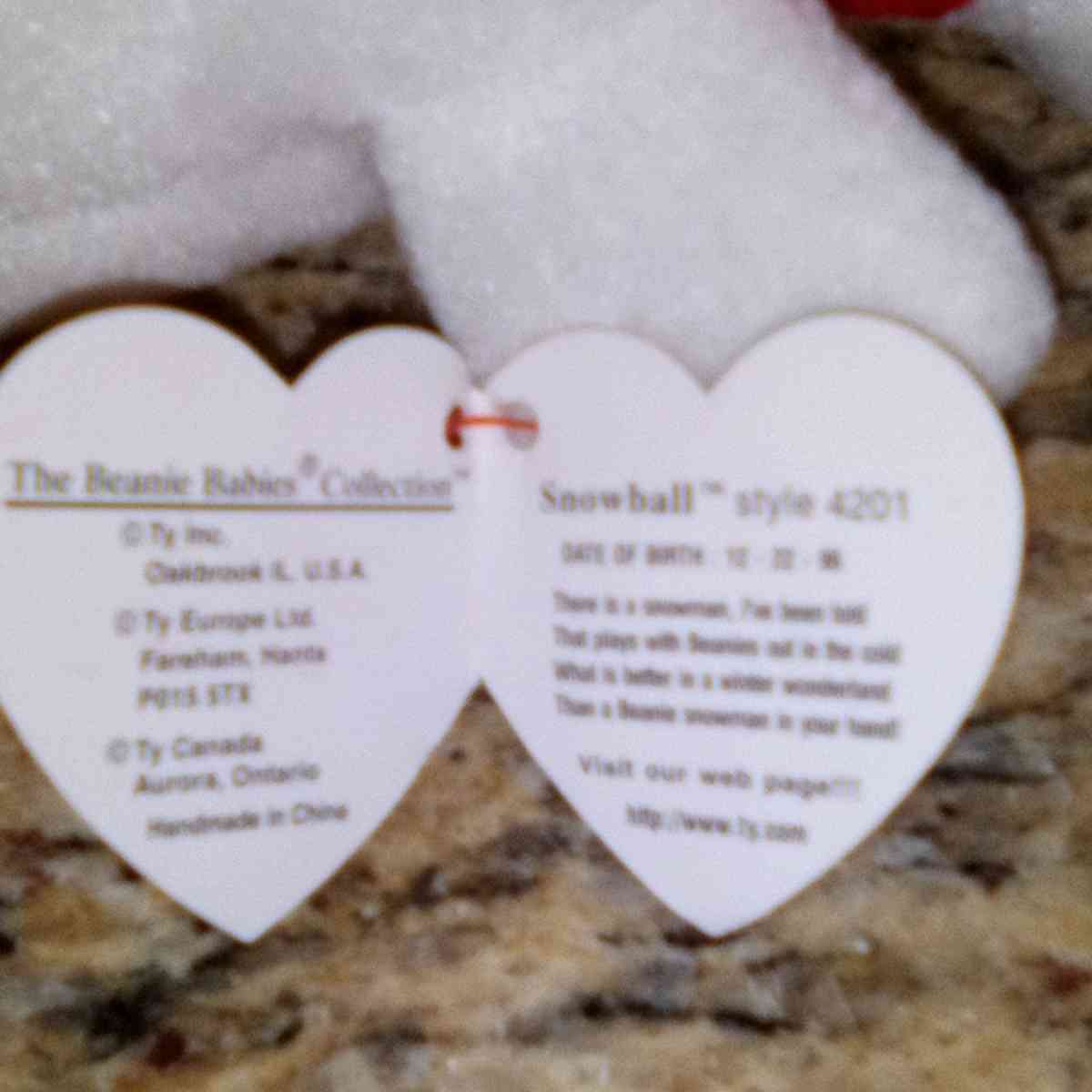 ty SNOWBALL Rare Limited edition beenie baby - Mesa, Arizona - FleaMarketBay